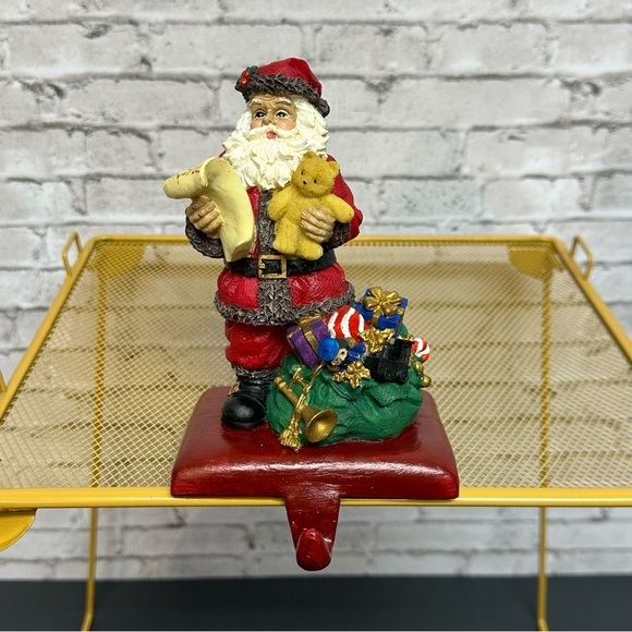 SANTA CLAUSE Stocking Holder 7 Inches Tall Christmas Holiday - Picture 6 of 16